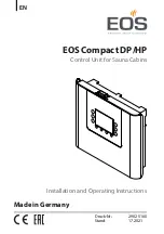 EOS Compact DP Installation And Operating Instructions Manual preview