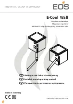 EOS E-Cool Wall B Installation And Operating Manual preview