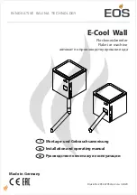 Preview for 1 page of EOS E-Cool Wall Installation And Operating Manual