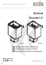 EOS Ecomat Assembly And Operating Instruction предпросмотр