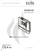 Предварительный просмотр 1 страницы EOS ECON H3 Installation And Operating Instruction