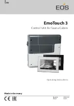 EOS EmoTouch 3 Operating Instructions Manual предпросмотр