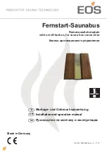 EOS Fernstart-Saunabus Installation And Operation Manual preview