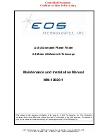 EOS MM-12920-1 Maintenance And Installation Manual preview