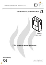 Предварительный просмотр 1 страницы EOS Saunabus Soundmodul Series Installation And Operation Manual