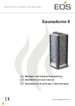 EOS Saunadome II Installation And User Manual preview