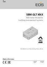 Предварительный просмотр 1 страницы EOS SBM GLT KNX Installation And Operating Instructions Manual