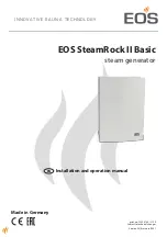 Предварительный просмотр 1 страницы EOS SteamRock II Basic Installation And Operation Manual