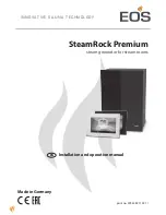 EOS SteamRock Premium Installation And Operation Manual preview