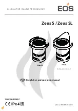 EOS Zeus S Installation And Operation Manual предпросмотр