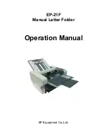 EP Equipment EP-21F Operation Manual preview