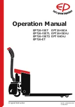 Preview for 1 page of EP Equipment EPT18-EHJ Operation Manual