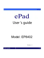 Preview for 1 page of ePad EP8402 User Manual