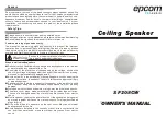 Epcom PROAUDIO SF208CW Owner'S Manual preview