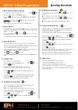 Предварительный просмотр 2 страницы EPH R27-VF Operating Instructions