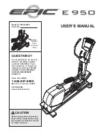 Epic Fitness E 950 User Manual preview