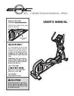 Epic Fitness El 1200 COMMERCIAL PRO User Manual preview