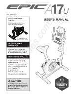 Epic Fitness EPEX13912.5 User Manual предпросмотр