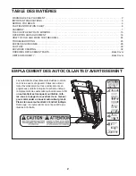 Предварительный просмотр 2 страницы Epic Fitness EPTL89011.0 (French) Manuel De L'Utilisateur