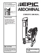 Предварительный просмотр 1 страницы EPIC STRENGTH ABDOMINAL GZFI8053.2 Owner'S Manual