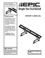 Предварительный просмотр 1 страницы EPIC STRENGTH GZFW20812 Owner'S Manual