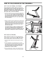 Preview for 21 page of Epic 800mx Treadmill User Manual