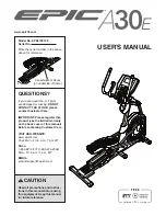 Epic A30E EPEL19912.0 User Manual preview