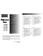 Предварительный просмотр 2 страницы Epifani PS 112 Operation Manual