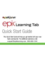 Preview for 1 page of Epik Learning Tab Quick Start Manual