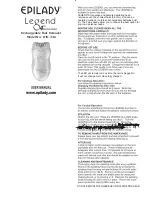 Epilady LEGEND 810-33A User Manual preview