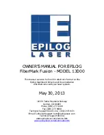 Epilog Laser FiberMark Fusion 13000 Owner'S Manual preview