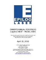 Epilog 9000 Owner'S Manual preview