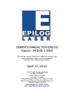 Epilog Fusion 13000 Owner'S Manual preview