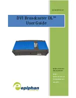 Предварительный просмотр 1 страницы epiphan DVI Broadcaster DL User Manual