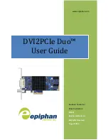 Предварительный просмотр 1 страницы epiphan DVI2PCIE DUO User Manual