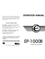 Epiphone EP-1000B Operation Manual preview