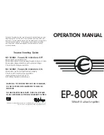 Epiphone EP-800R Operation Manual preview