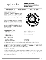 Предварительный просмотр 1 страницы Episode KIT-ECS-650-IC-4 Owner'S Manual