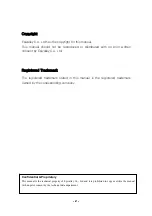 Preview for 2 page of EpiValley SDT1100 User Manual