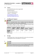 Предварительный просмотр 5 страницы EPPINGER HT Series Assembly Instructions Manual