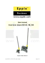 Epple Maschinen HS 125 User Manual предпросмотр