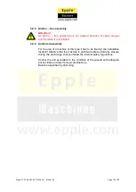 Предварительный просмотр 19 страницы Epple Maschinen PW 30 User Manual