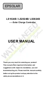 Epsolar LS1024 User Manual предпросмотр