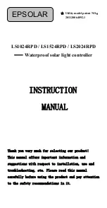 Предварительный просмотр 1 страницы Epsolar LS1024RPD Instruction Manual