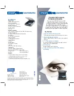 Предварительный просмотр 1 страницы Epson 00000650 - Perfection 3200 PRO Color Scanner Brochure & Specs