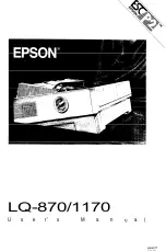 Epson 1170 User Manual preview