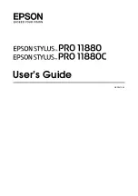 Preview for 1 page of Epson 11880 - Stylus Pro Color Inkjet Printer User Manual