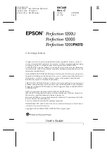 Preview for 3 page of Epson 1200 series User Manual