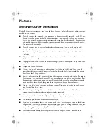 Epson 1260 - Perfection Scanner Important Safety Instructions preview