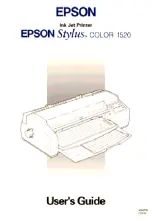 Предварительный просмотр 1 страницы Epson 1520 - Stylus Color Inkjet Printer User Manual